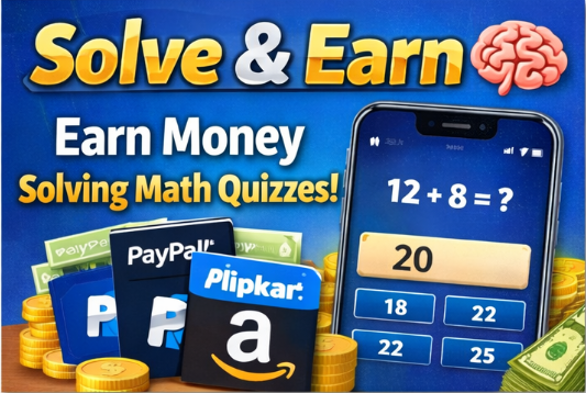 Step by step guide to earn rewards on Solve and Earn app download signup solve math quizzes earn points redeem gift cards